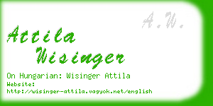 attila wisinger business card